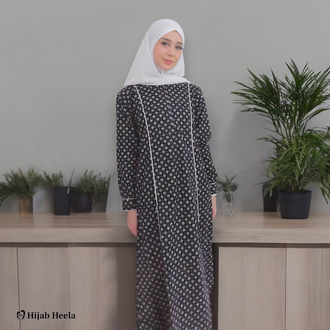 Abaya Damen | Blumen-Batik